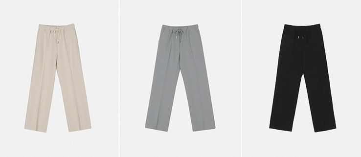 RT No. 1483 DRAWSTRING WIDE PANTS