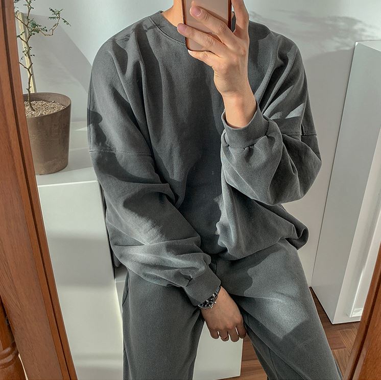 RT No. 5046 GRAY WASHED SWEATER & SWEATPANTS (TWO PIECE)