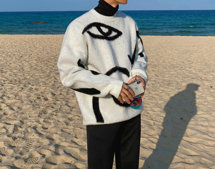 RT No. 3277 EYE KNITTED CREWNECK SWEATER