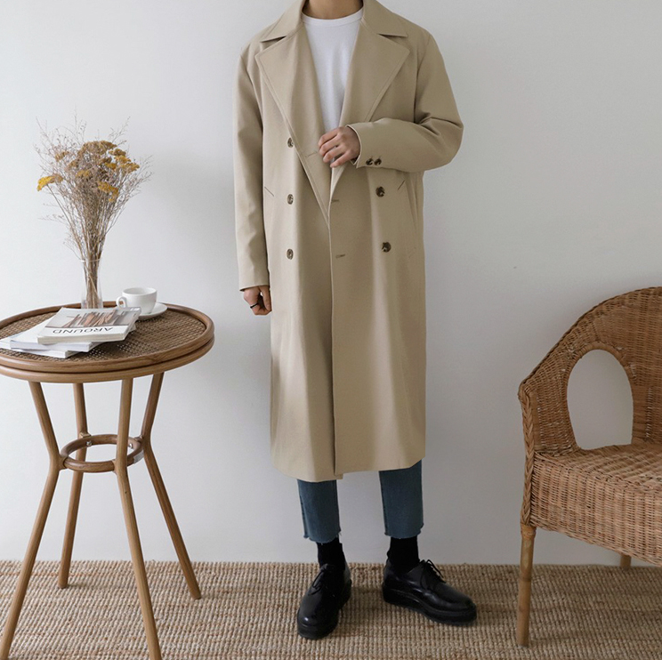 RT No. 2794 LIGHT BROWN TRENCH COAT