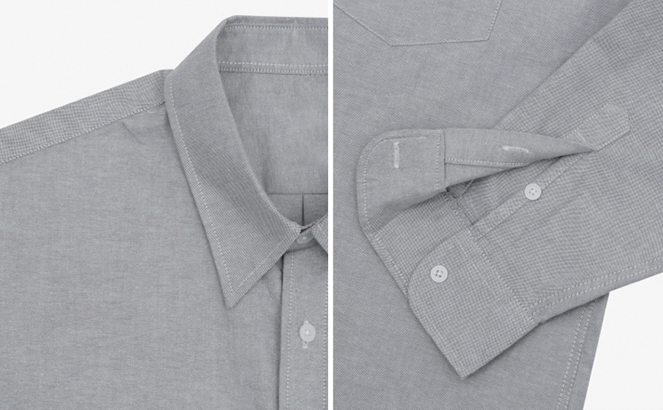 RT No. 2712 GRAY COLLAR SHIRT