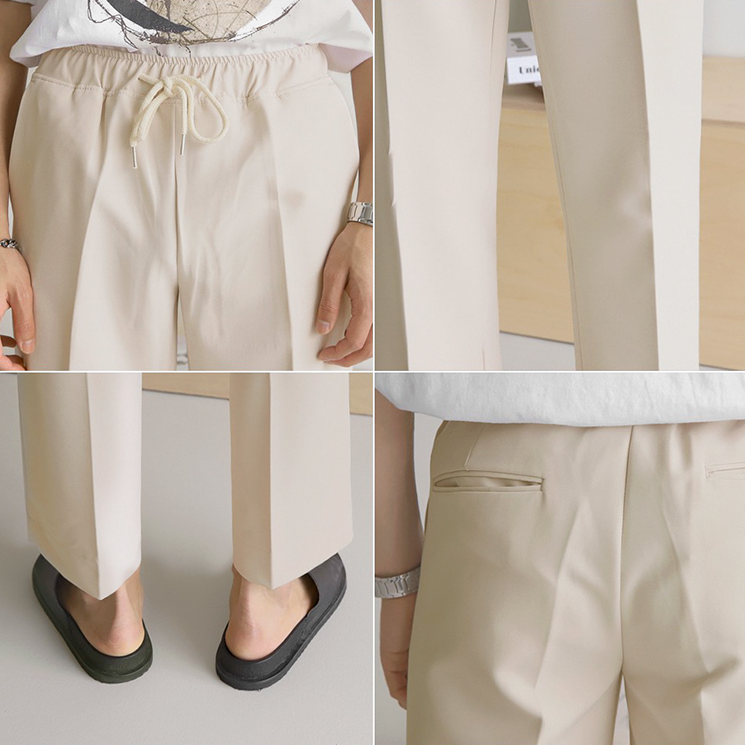 RT No. 1483 DRAWSTRING WIDE PANTS