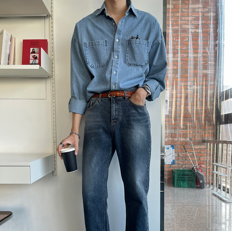 RT No. 4344 DENIM COLLAR SHIRT