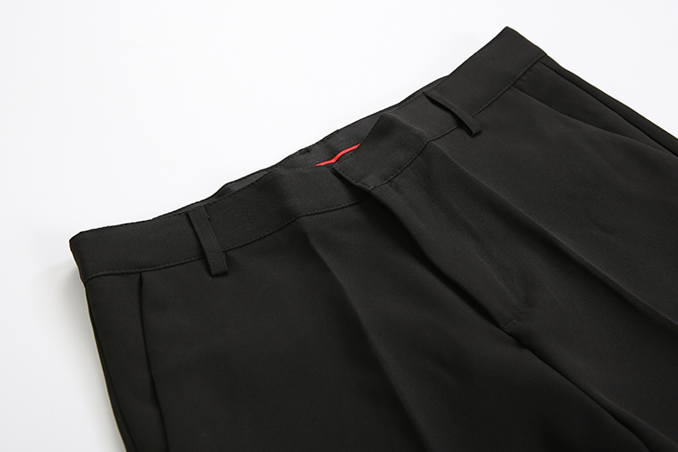 RT No. 4075 BLACK STRAIGHT WIDE PANTS