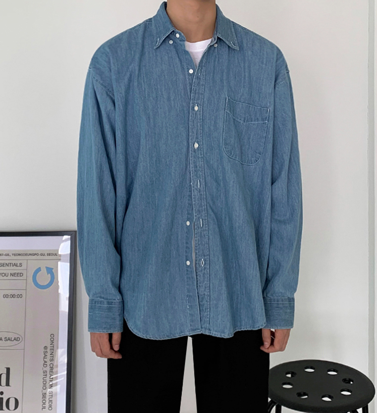 RT No. 4382 DENIM COLLAR SHIRT