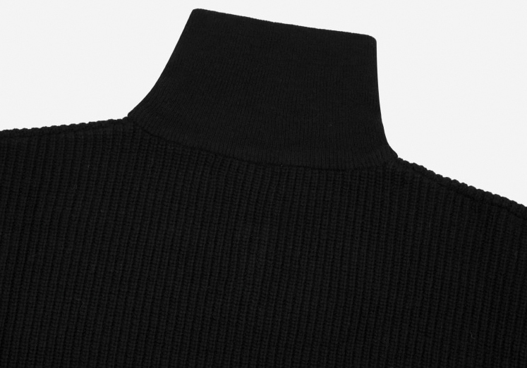 RT No. 3297 TURTLENECK HALF ZIP-UP KNITTED SWEATER