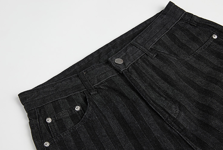 RT No. 3026 TEXTURE STRIPED DENIM JK (TOP & BOTTOM)