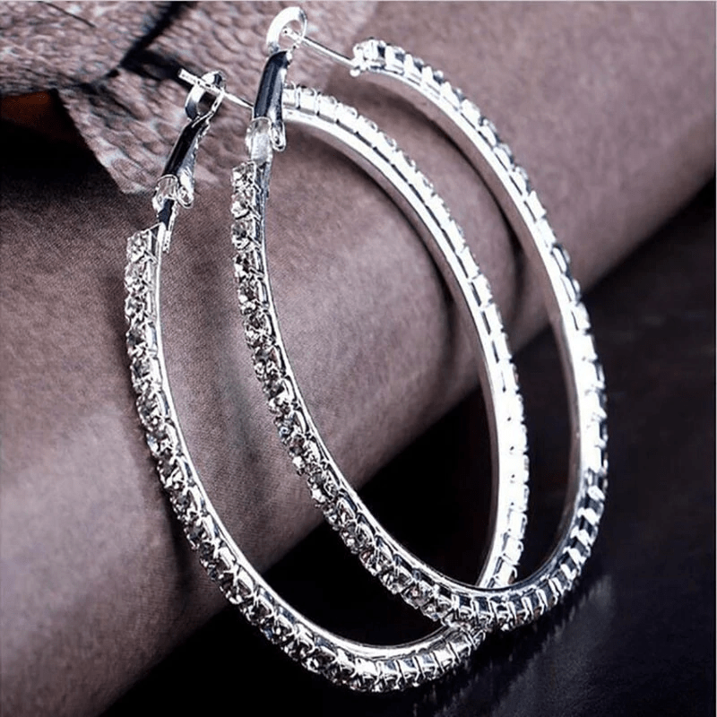 The Grace Crystal Hoop Earrings