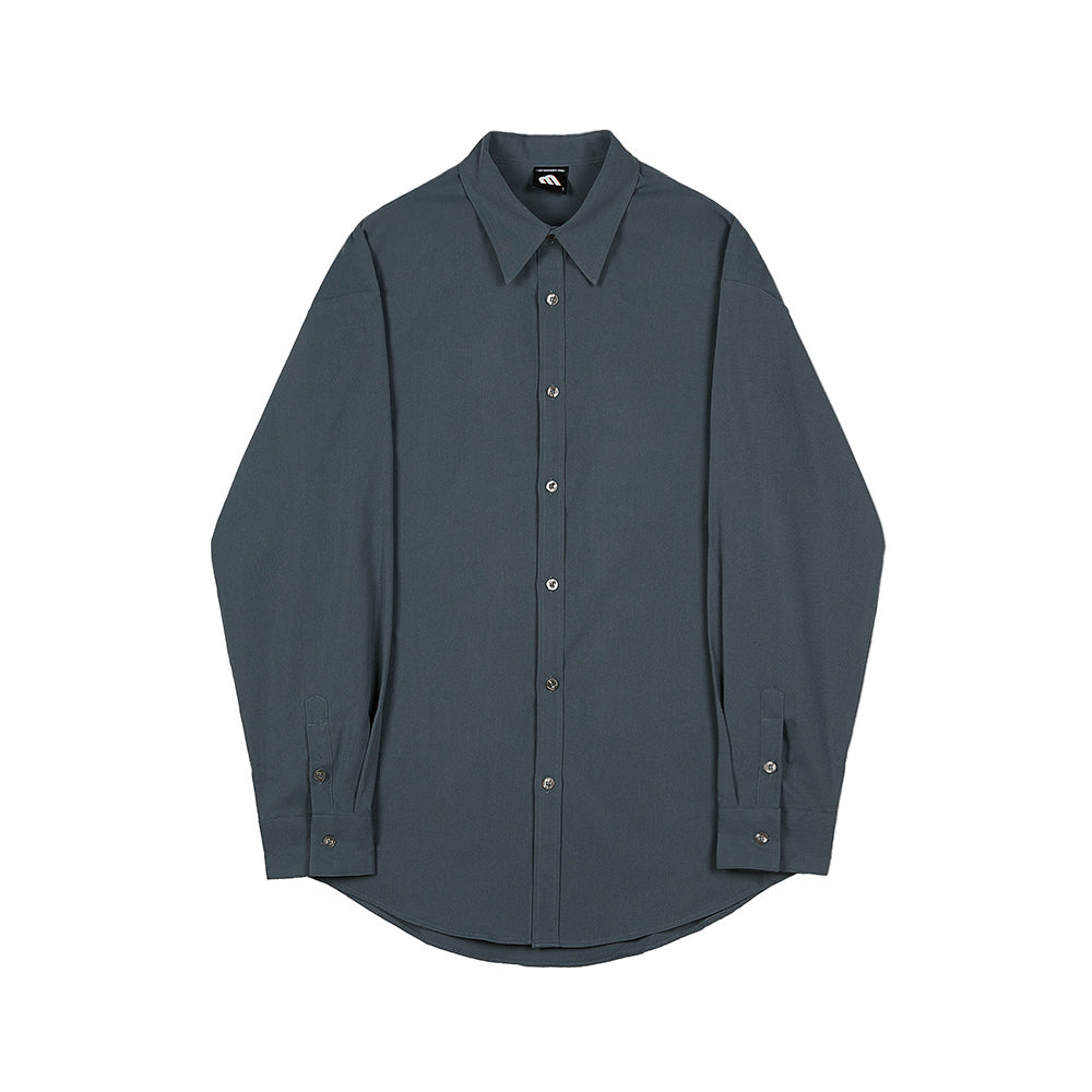 RT No. 2529 GRAY OVERSIZE COLLAR SHIRT