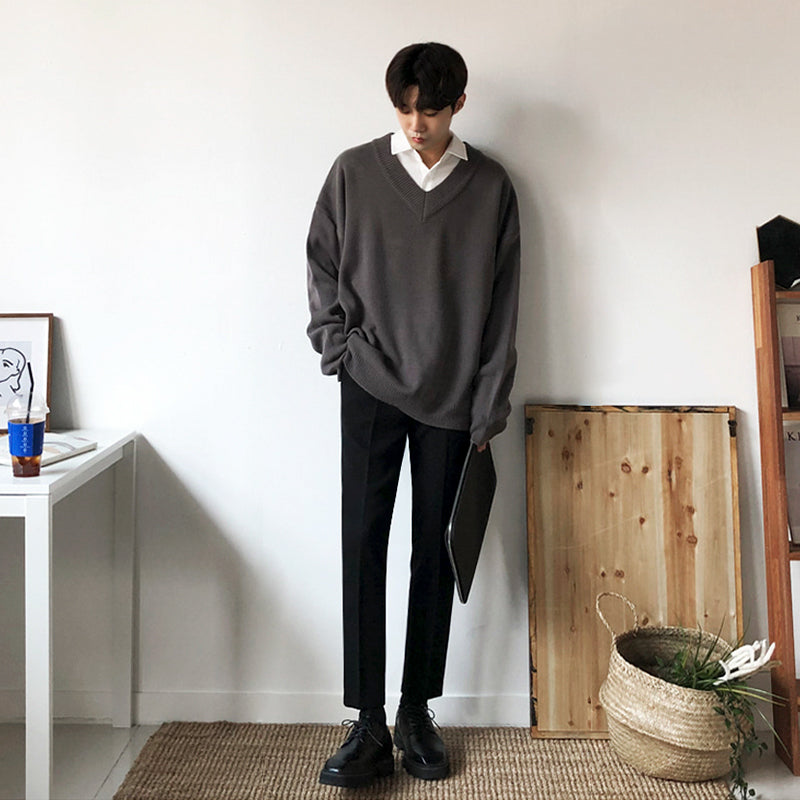 RT No. 2512 V-NECK COLLAR SWEATER