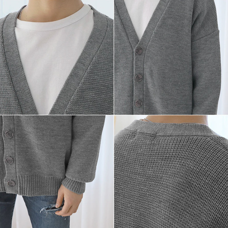 RT No. 2803 GRAY KNITTED CARDIGAN