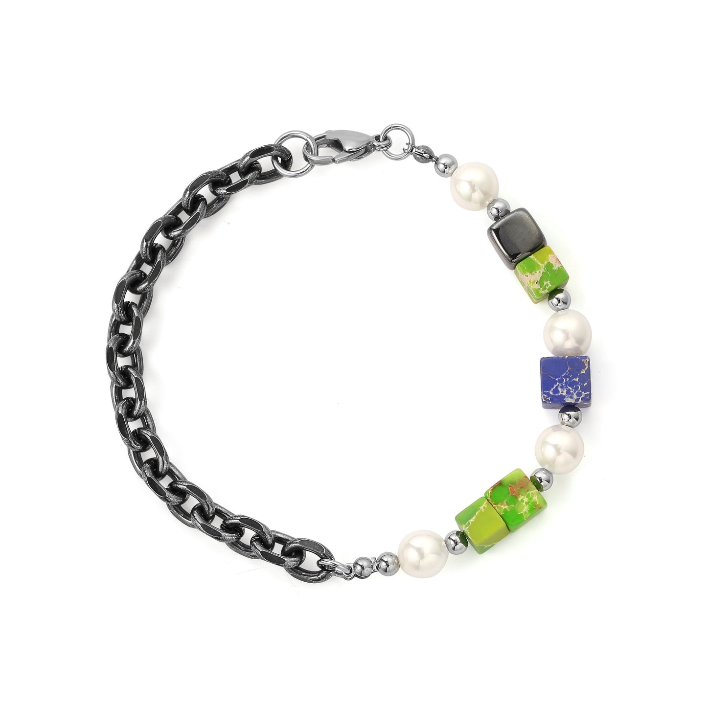 PEARL COLORED CUBE BRACELET