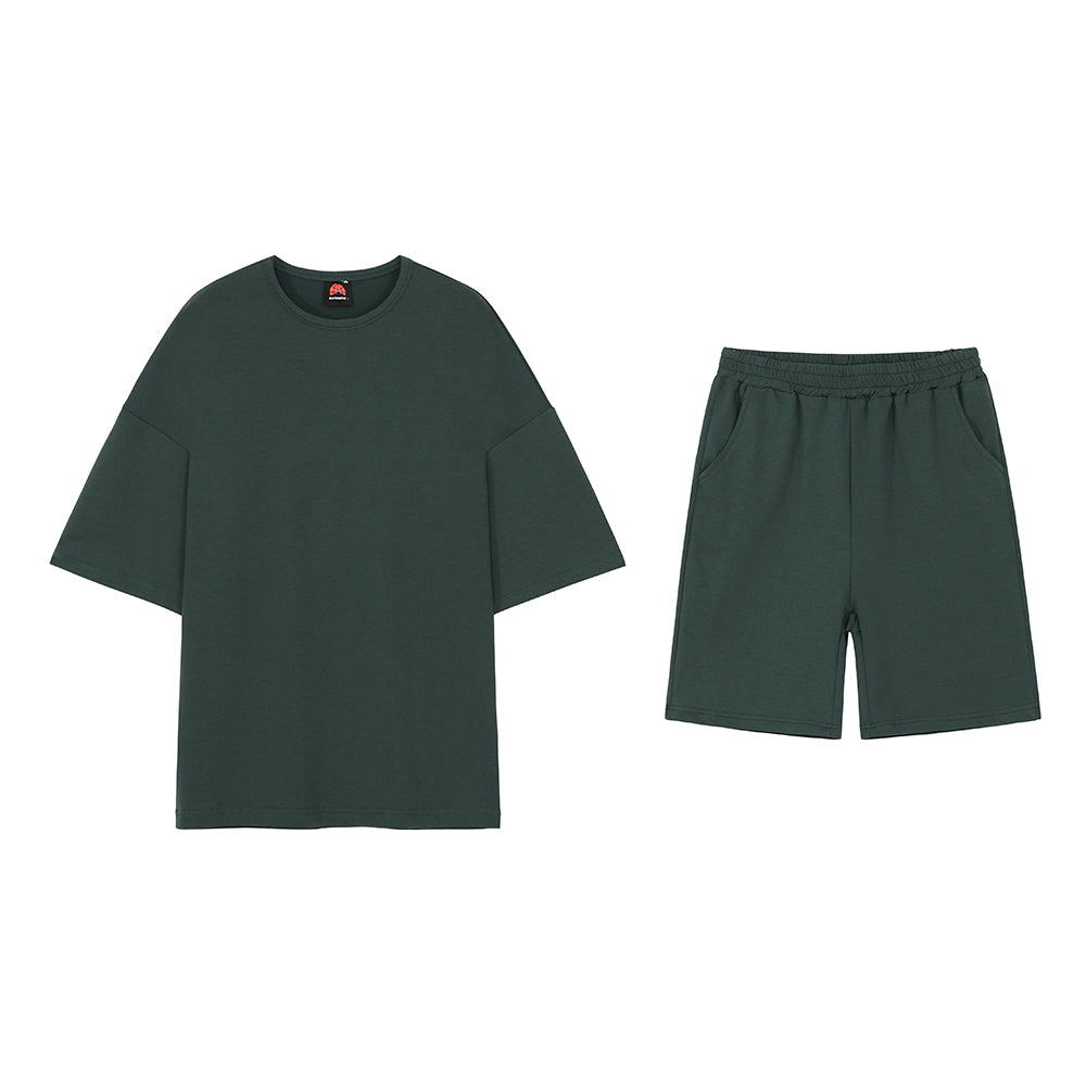 RT No. 1546 SOLID HALF SLEEVE SHIRT & SHORTS (TOP & BOTTOM)