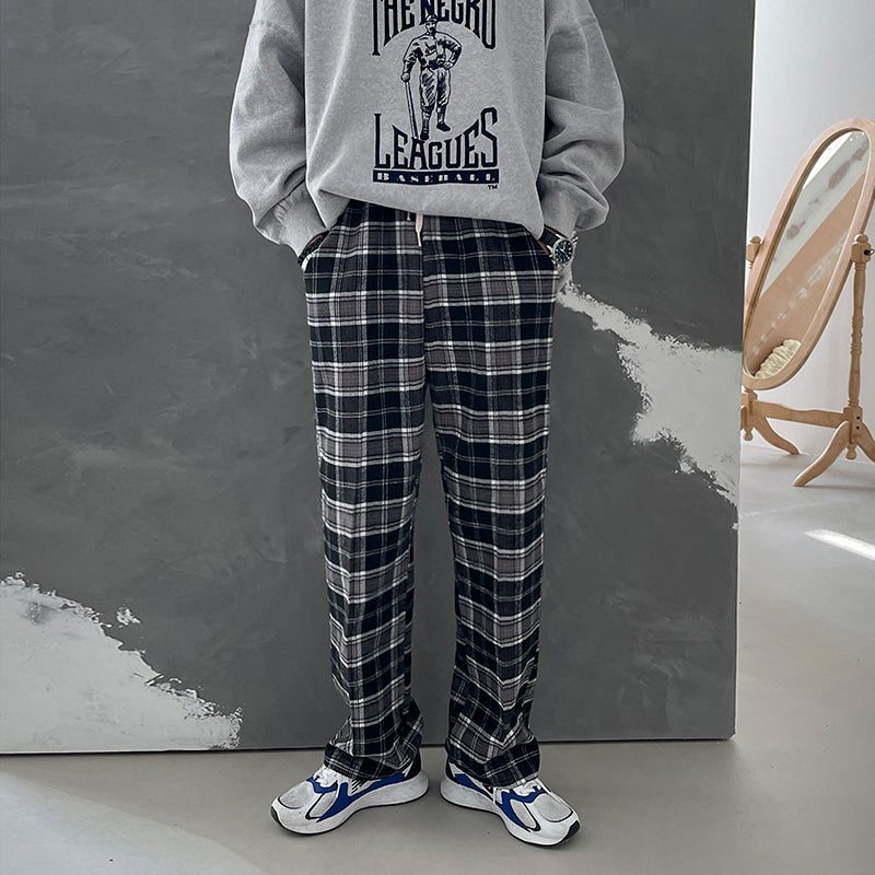 RT No. 2715 WIDE PLAID PANTS