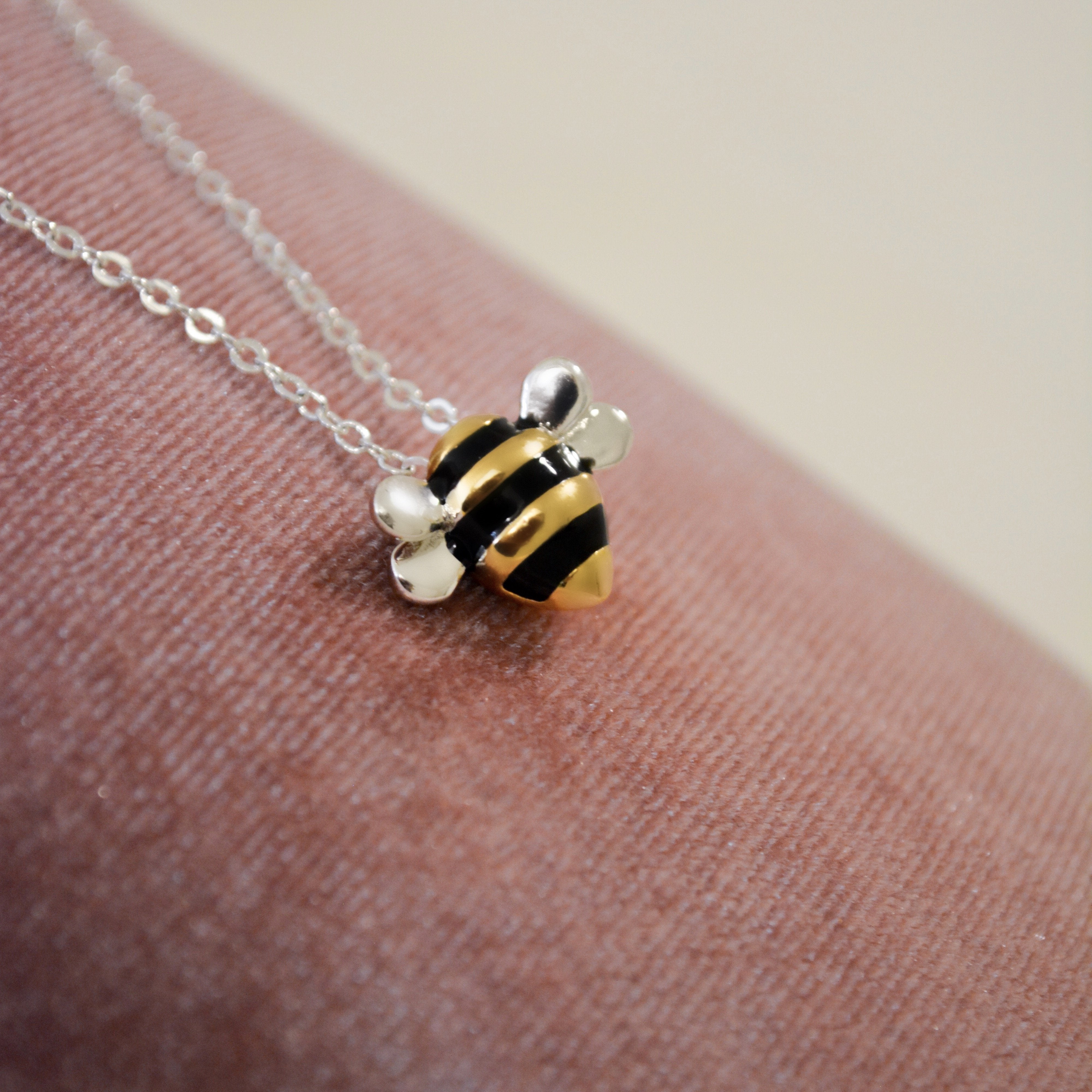 Real clearance bee necklace