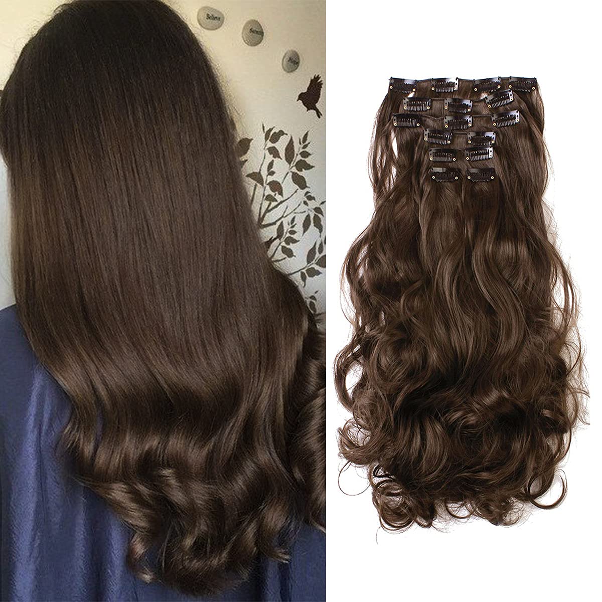 Clip in Hair Extensions 7 Piece 20" Inch