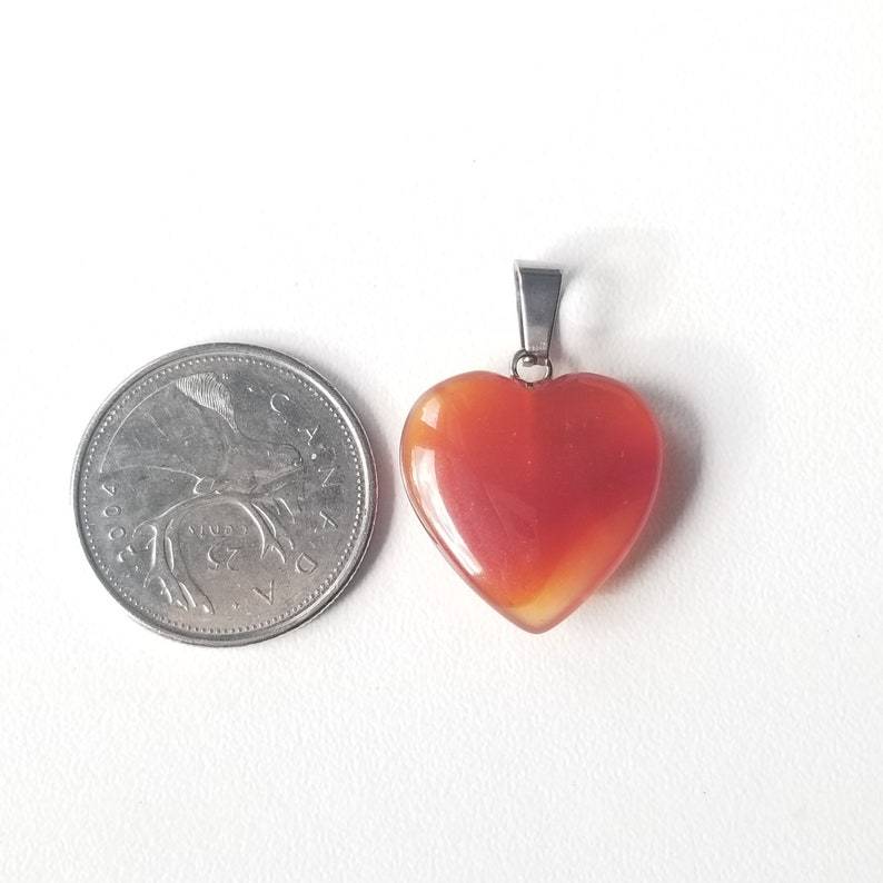 ® Heart Carnelian Pendant Necklace