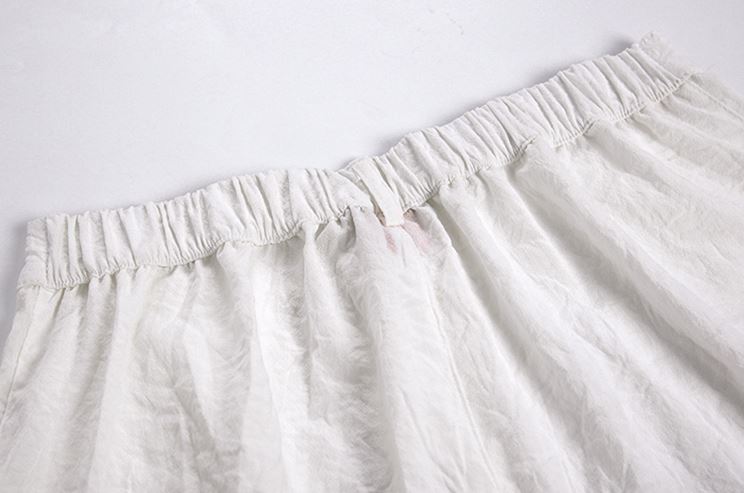 RT No. 4378 LINEN STRAIGHT WIDE DRAPE PANTS